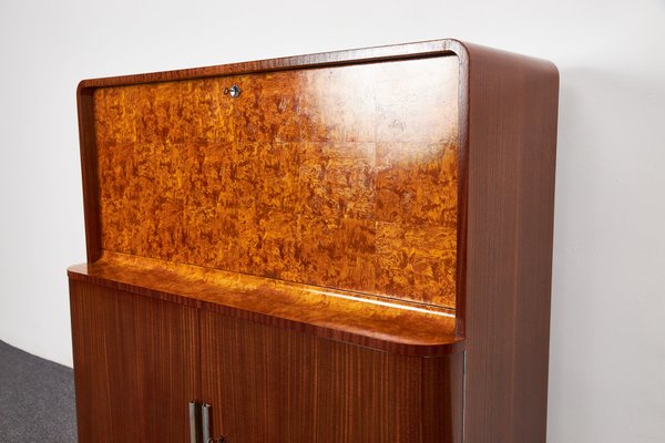 Mid-Century Art Deco Secretary Cabinet by Jindrich Halabala for Up Závody, 1930s-XCG-1496245