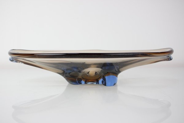 Mid-Century Art Glass Bowl by Zelezno Borske Sklo, 1960s-TZ-1298721