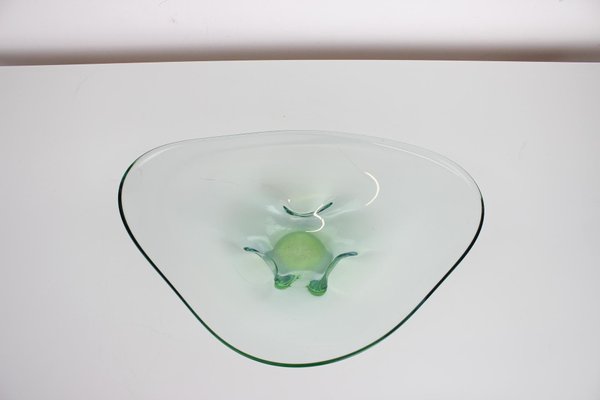 Mid-Century Art Glass Bowl by Zelezno Borske Sklo, 1960s-TZ-1431437