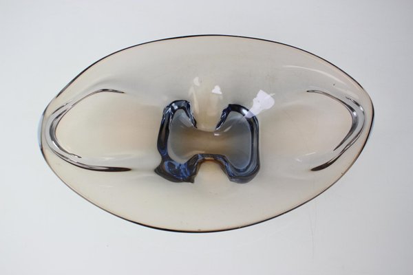 Mid-Century Art Glass Bowl by Zelezno Borske Sklo, 1960s-TZ-1298721