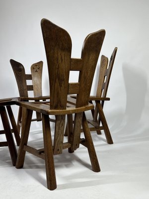 Mid-Century Artisan Dining Chairs, 1960s, Set of 4-MTU-2031562