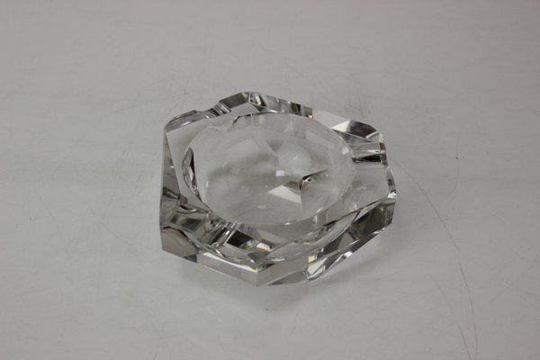 Mid-Century Ashtray Diamond Bohemia Glass, 1970s-TZ-1298740