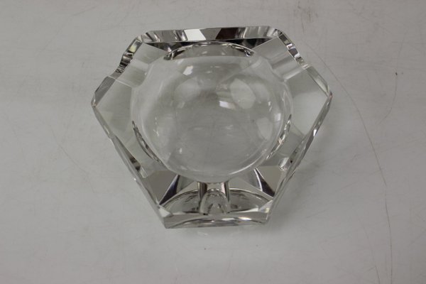 Mid-Century Ashtray Diamond Bohemia Glass, 1970s-TZ-1298740