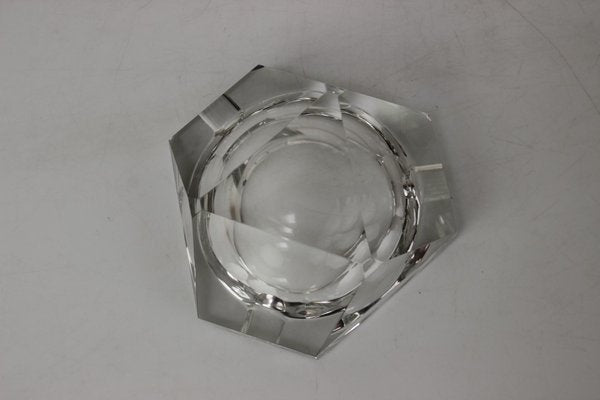 Mid-Century Ashtray Diamond Bohemia Glass, 1970s-TZ-1298740