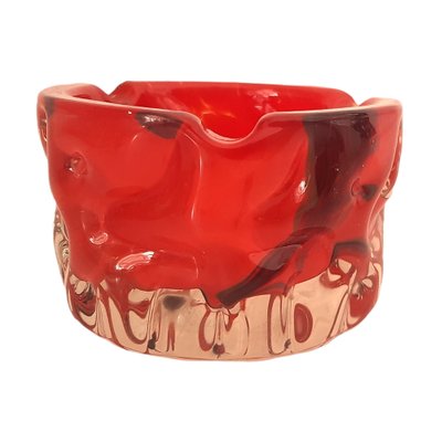 Mid-Century Ashtray in Red Murano-TCS-1328195