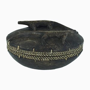 Mid-Century Asian Carved Wood Box-UR-586697