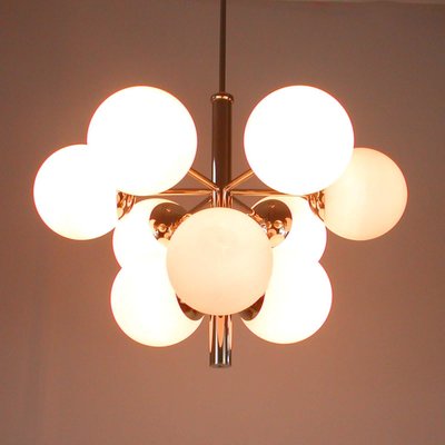 Mid-Century Atomic Sputnik Space Age Chrome Opaline 9-Light Chandelier, 1960s-OE-897918