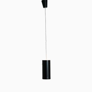 Mid-Century Austrian Black Metal & Brass Zylinder Pendant Lamp by J. T. Kalmar-MH-1144570