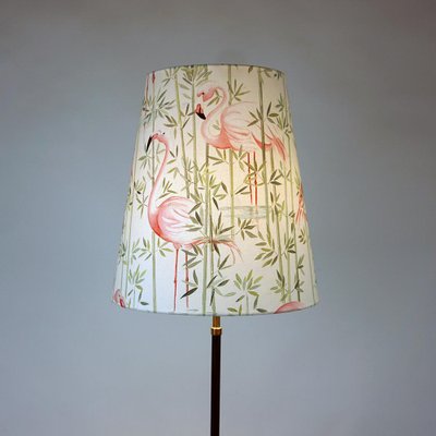 Mid-Century Austrian Brass Floor Lamp with Pink Flamingo Shade by J. T. Kalmar, 1950s-MH-1769356