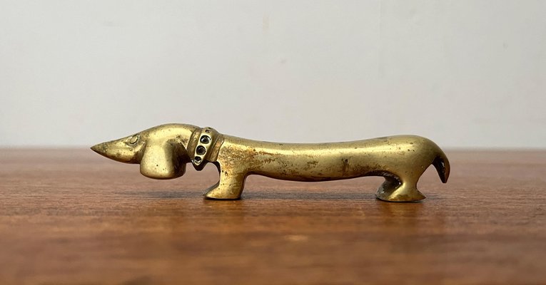 Mid-Century Austrian Dackel Noodle Wiener Dog Bottle Opener in Brass by Ludwig Bemelmans for Walter Bosse, 1950s-UAH-1796024