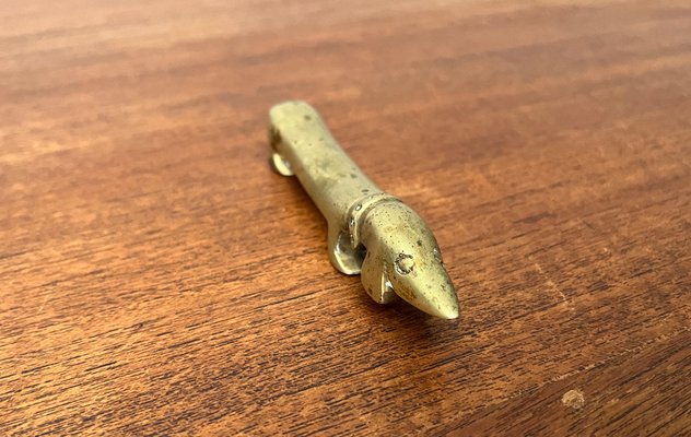 Mid-Century Austrian Dackel Noodle Wiener Dog Bottle Opener in Brass by Ludwig Bemelmans for Walter Bosse, 1950s-UAH-1796024