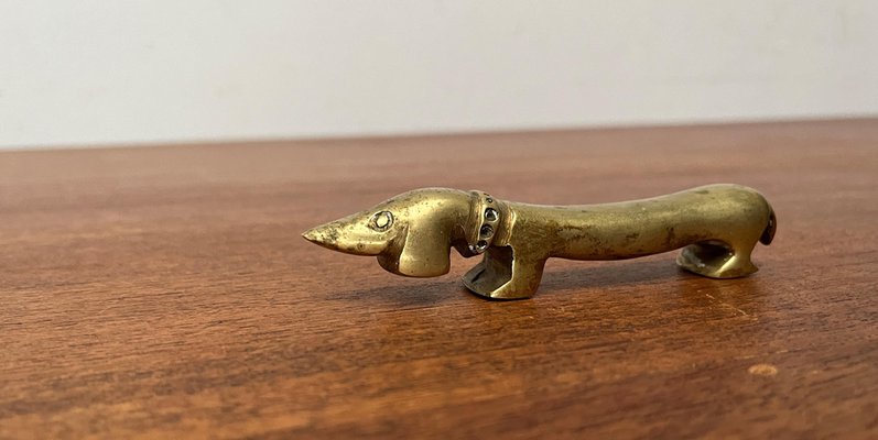 Mid-Century Austrian Dackel Noodle Wiener Dog Bottle Opener in Brass by Ludwig Bemelmans for Walter Bosse, 1950s-UAH-1796024