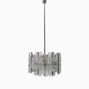 Mid-Century Austrian Ice Glass Chandelier from Kalmar, 1970s-KQB-581138