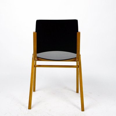 Mid-Century Austrian P7 Stacking Chairs in Dark Brown Beech attributed to Roland Rainer, 1950s-MH-1750830