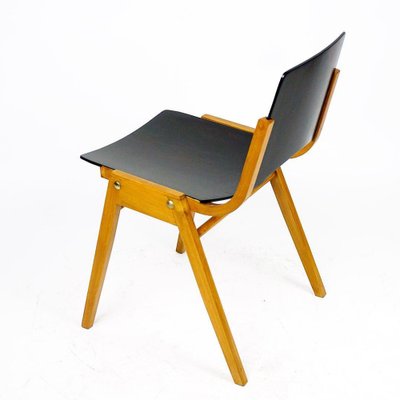 Mid-Century Austrian P7 Stacking Chairs in Dark Brown Beech attributed to Roland Rainer, 1950s-MH-1750830