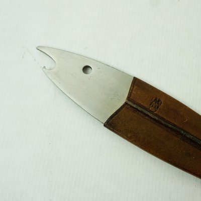 Mid-Century Austrian Steel and Leather Fish Bottle Opener by Carl Auböck-MH-1310433