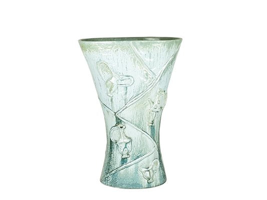 Mid-Century Azure & Grey Ceramic Umbrella Stand by Antonia Campi for S.C.iI. Laveno, 1949-RD-1757926