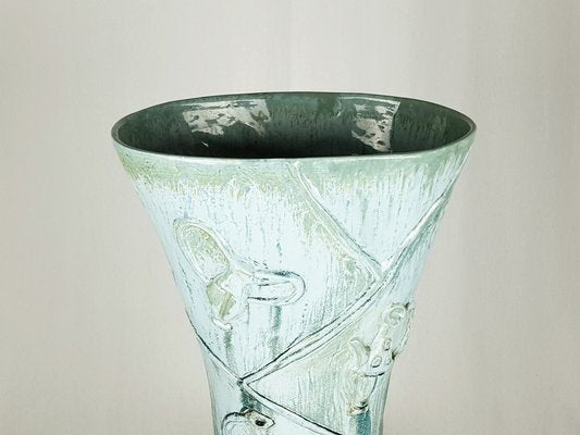 Mid-Century Azure & Grey Ceramic Umbrella Stand by Antonia Campi for S.C.iI. Laveno, 1949-RD-1757926