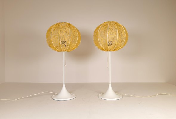 Mid-Century B-024 Table Lamps from Bergboms, Sweden, 1960s, Set of 2-UYK-1092750