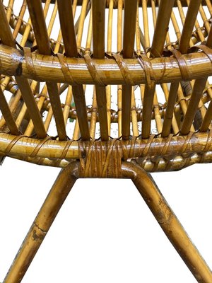 Mid-Century Bamboo and Rattan Armchair, 1950s-YUW-753585