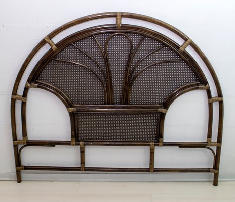 Mid-Century Bamboo and Rattan Double Headboard, 1970s-FER-593382