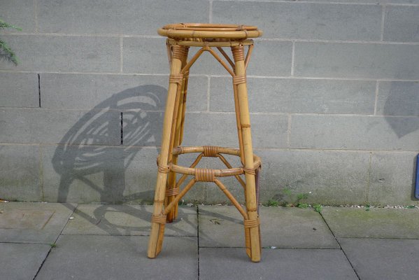 Mid-Century Bamboo Barstool, 1950s-VRE-754010