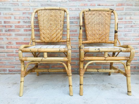 Mid-Century Bamboo Chairs, Set of 2-NOU-592865