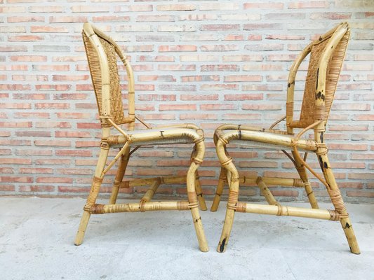 Mid-Century Bamboo Chairs, Set of 2-NOU-592865