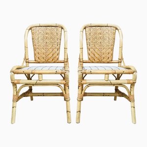 Mid-Century Bamboo Chairs, Set of 2-NOU-592865