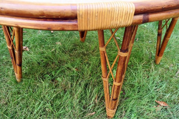 Mid-Century Bamboo Garden Patio Table, 1960s-ED-1278194