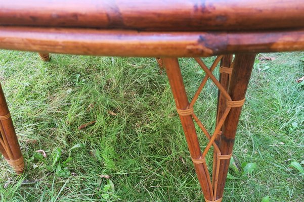 Mid-Century Bamboo Garden Patio Table, 1960s-ED-1278194