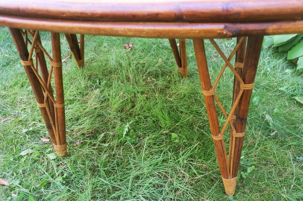 Mid-Century Bamboo Garden Patio Table, 1960s-ED-1278194