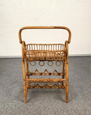 Mid-Century Bamboo & Rattan Service Side Table, 1960-JDR-1125902