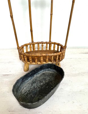 Mid-Century Bamboo Umbrella Stand, France, 1950s-WZZ-1359303