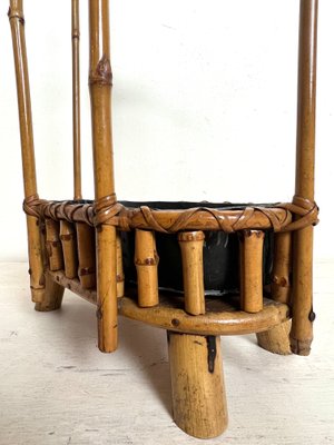 Mid-Century Bamboo Umbrella Stand, France, 1950s-WZZ-1359303