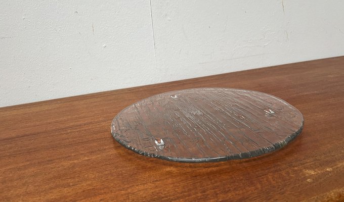 Mid-Century Bark Glass Cake Plate, 1960s-UAH-1811363