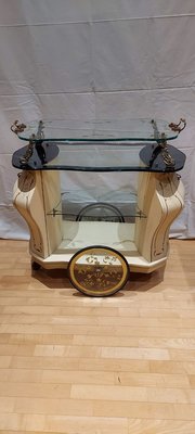 Mid-Century Basket with Glass Wheels-QLH-820095