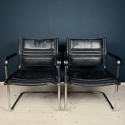 Mid-Century Bauhaus Style Office Chairs by Mart Stam for Stol Kamnik, 1980s, Set of 2-WQC-1740304