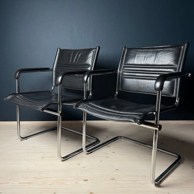 Mid-Century Bauhaus Style Office Chairs by Mart Stam for Stol Kamnik, 1980s, Set of 2-WQC-1740304