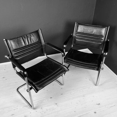 Mid-Century Bauhaus Style Office Chairs by Mart Stam for Stol Kamnik, 1980s, Set of 2-WQC-1740304