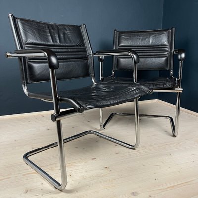 Mid-Century Bauhaus Style Office Chairs by Mart Stam for Stol Kamnik, 1980s, Set of 2-WQC-1740304