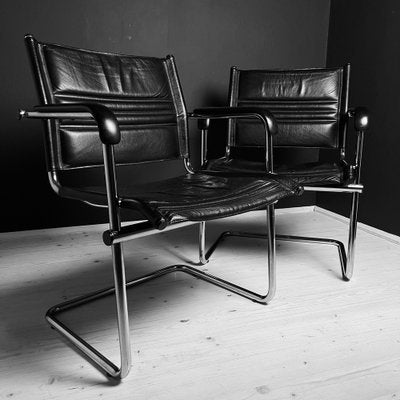 Mid-Century Bauhaus Style Office Chairs by Mart Stam for Stol Kamnik, 1980s, Set of 2-WQC-1740304