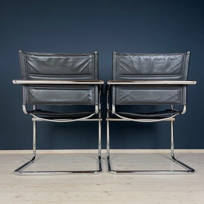 Mid-Century Bauhaus Style Office Chairs by Mart Stam for Stol Kamnik, 1980s, Set of 2-WQC-1740304