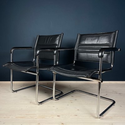 Mid-Century Bauhaus Style Office Chairs by Mart Stam for Stol Kamnik, 1980s, Set of 2-WQC-1740304