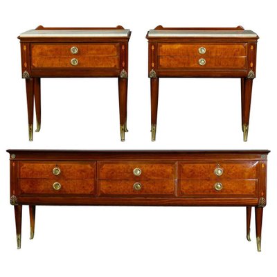 Mid-Century Bedroom Set with Two Nightstands and Dresser by Pierluigi Colli, Set of 3-MBH-1032046