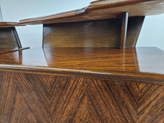 Mid-Century Bedside Tables in Mahogany Root with Lacquered Feet, 1960, Set of 2-ZUW-2035762