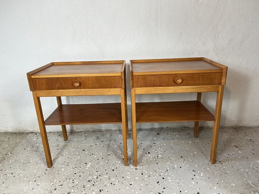 Mid-Century Bedside Tables in Teak, 1960s, Set of 2-IJL-1702275