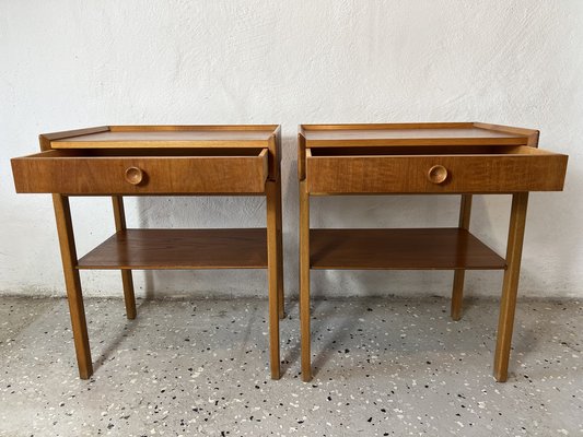 Mid-Century Bedside Tables in Teak, 1960s, Set of 2-IJL-1702275