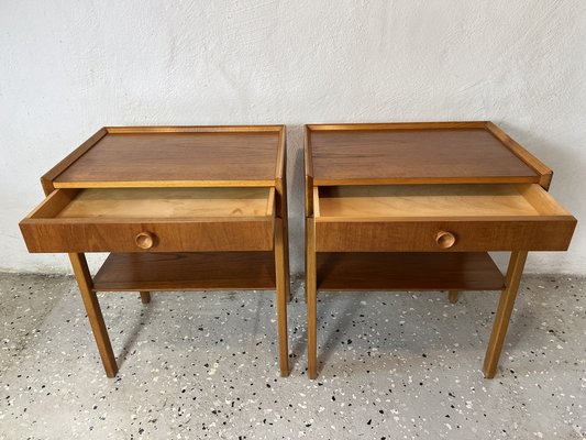 Mid-Century Bedside Tables in Teak, 1960s, Set of 2-IJL-1702275