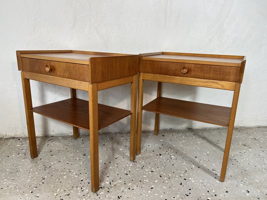 Mid-Century Bedside Tables in Teak, 1960s, Set of 2-IJL-1702275